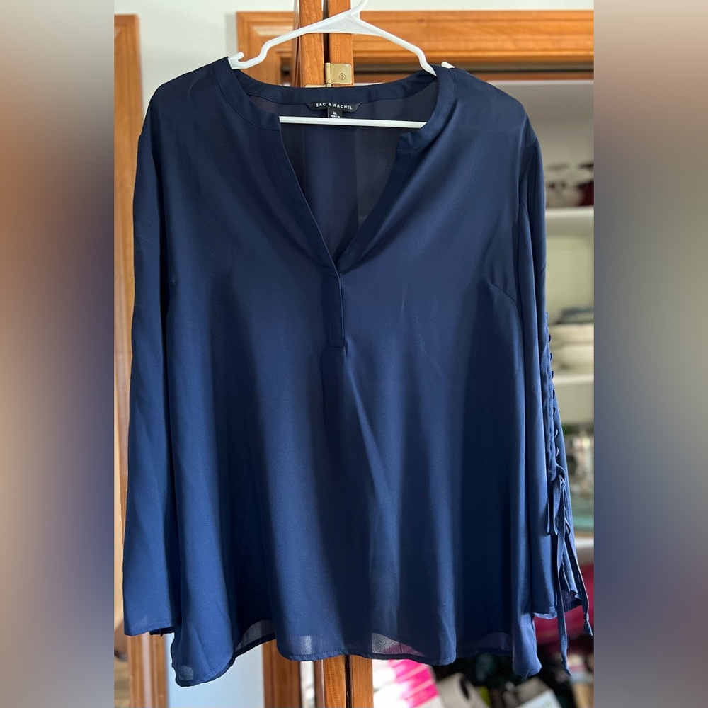 Zac & Rachel | Navy Blouse (NWOT)